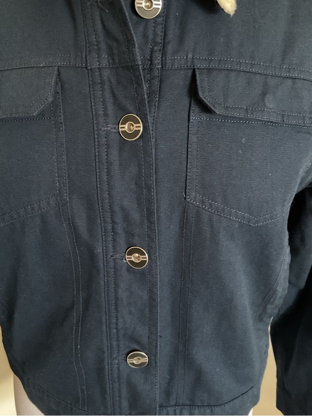 Hurley Women’s Trouper Sherpa-Lined Canvas Jacket Obsidian Extra Small XS - Picture 8 of 11